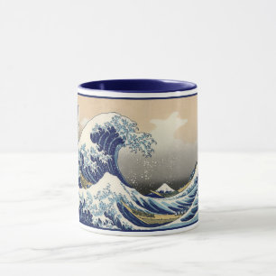 Caneca Grande Onda de Kanagawa e Monte Fuji Mar do Japão
