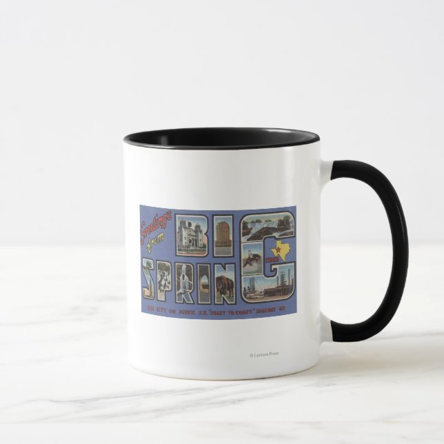 Caneca Grande Primavera, Texas - Cenas com Letras Grandes (Direita)