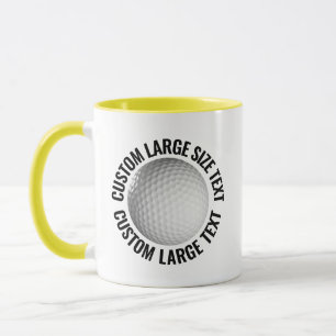 Caneca Grande Texto AMARELO Combo 11oz Golf Personalizado