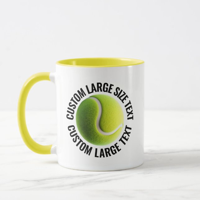 Caneca Grande Texto AMARELO Combo 11oz Tênis Personalizad (Esquerda)