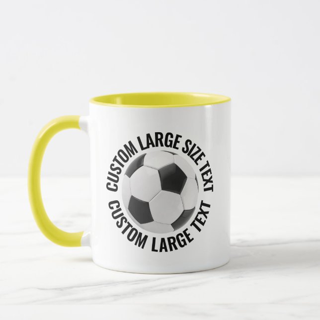 Caneca Grande Texto AMARELO Combo 325ml Personalizado Fut (Esquerda)
