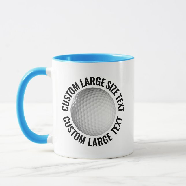Caneca Grande Texto AZUL CLARO Combo 11oz Golf Personaliz (Esquerda)