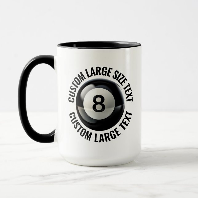 Caneca Grande Texto BLACK Combo 15oz Personalizado 8 Bola (Esquerda)