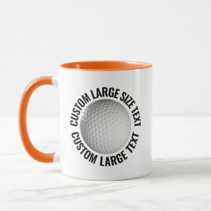 Caneca Grande Texto LARANJA Combo 11oz Golf Personalizado