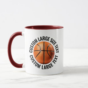 Caneca Grande Texto MAROON Combo 11oz Basquete Personaliz