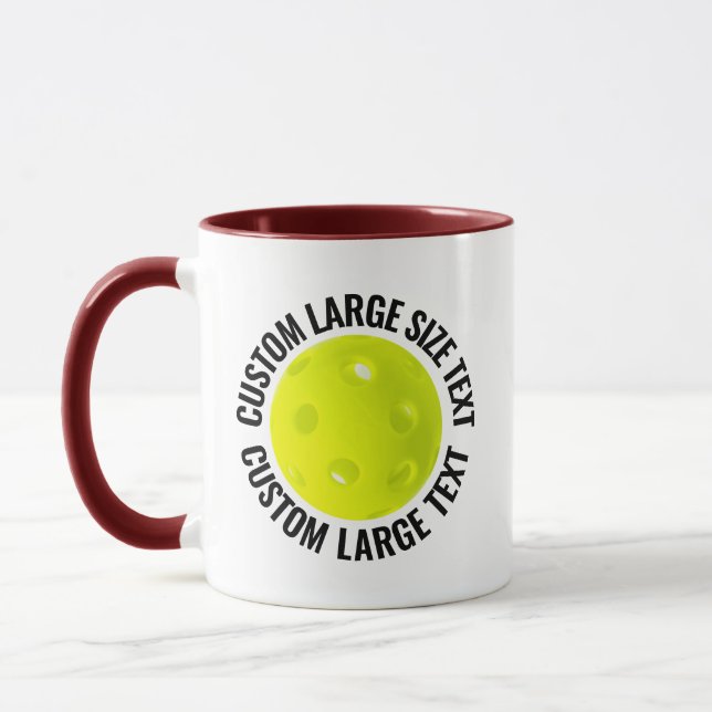 Caneca Grande Texto MAROON Combo 11oz Pickleball Personal (Esquerda)