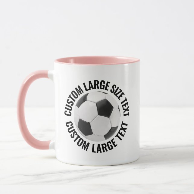 Caneca Grande Texto PINK Combo 11oz Futebol Personalizado (Esquerda)
