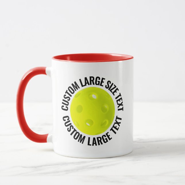 Caneca Grande Texto Vermelho Combo 11oz Pickleball Person (Esquerda)
