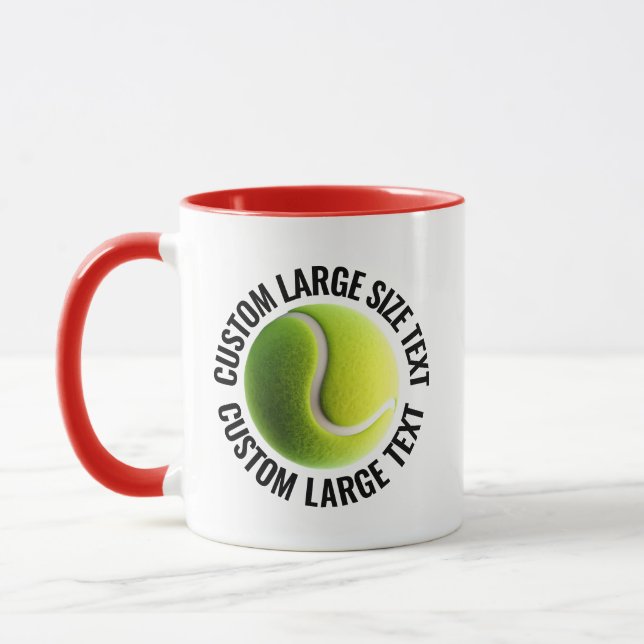 Caneca Grande Texto Vermelho Combo 11oz Tênis Personaliza (Esquerda)