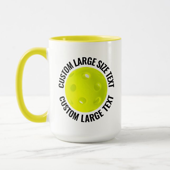 Caneca Grande Texto YELLOW Combo 15oz Pickleball Personal (Esquerda)