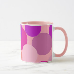 Caneca Grandes bolinhas anos 70 em roxo