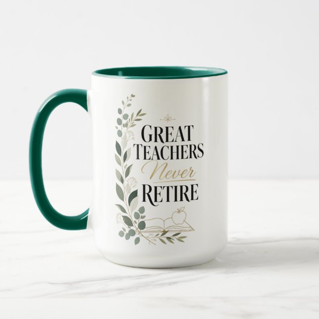 Caneca Grandes Professores Nunca Se Aposentam Nome Person (Esquerda)