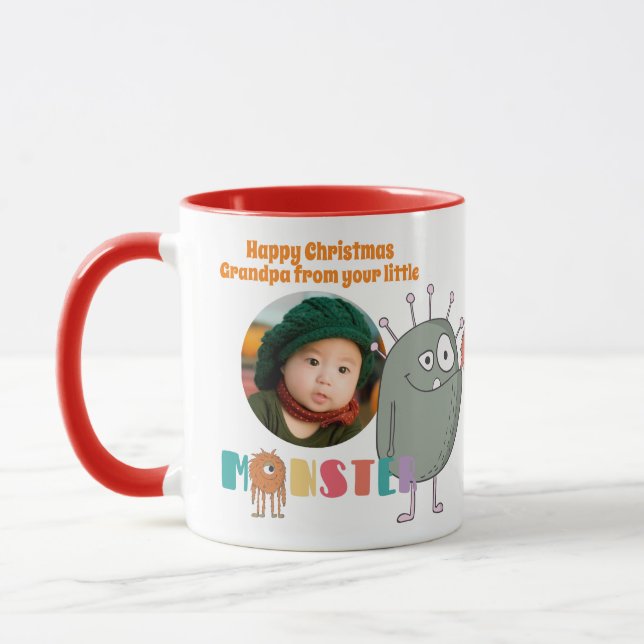 Caneca  GRANDPA Christmas PHOTO Gift From Grandkids (Esquerda)