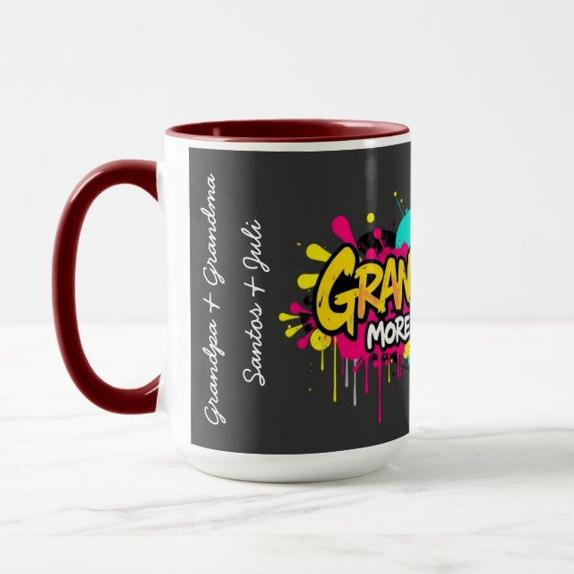 Caneca Grandparent Graffit - personalized Grandparent Day (Esquerda)