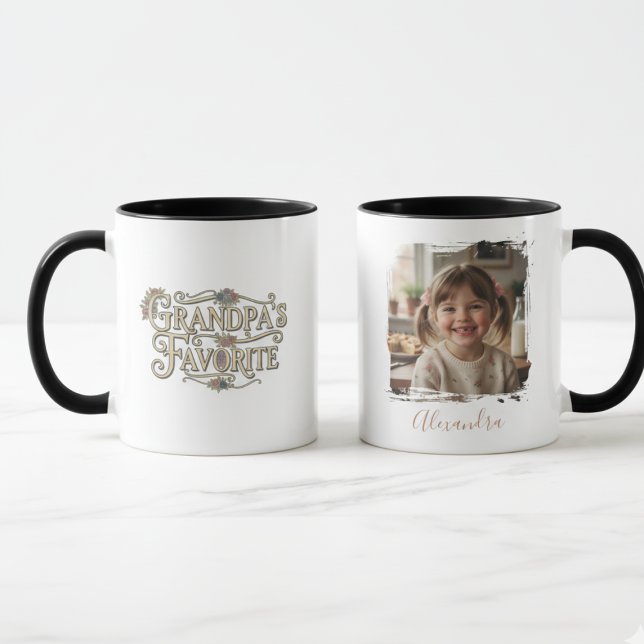 Caneca Grandpa's Favorite Personalized Photo (Grandpa's Favorite Personalized Coffee mug)