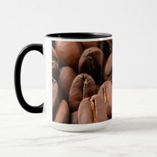 Caneca Grãos de Café Torrado Artístico