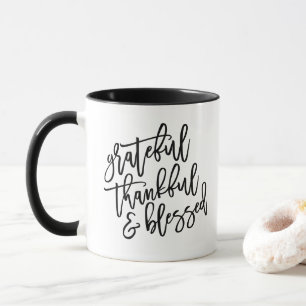 Caneca Grata, agradecida e abençoada