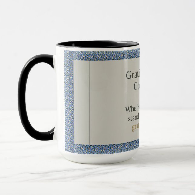 Caneca Gratidão Permanece: Dia Bom Noite Melhor Sempre Ev (Esquerda)