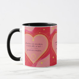 Caneca Gratitude Remains: Love & Intention | Inspirationa