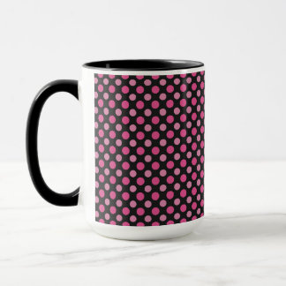 Caneca gray with pink dots
