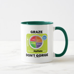 Caneca Graze Don't Gorge (MyPlate Comida Group Attitude)