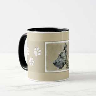 Caneca Great dane (rajado) que pinta - arte original do