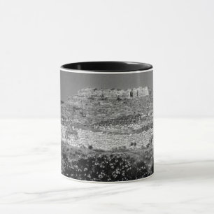 Caneca Grécia Antiga Atenas Micenas vista geral da acrópo