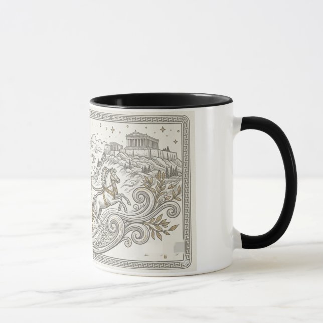 Caneca Grécia Antiga Com Arte Digital de IA (Direita)
