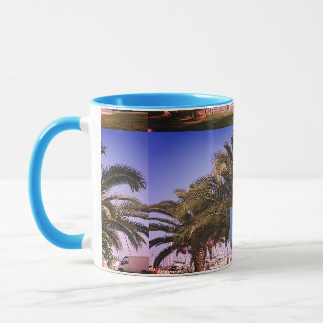 Caneca Grécia de amor Monograma Palmeiras Summer Mug (Esquerda)