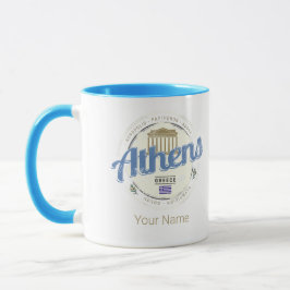 Caneca Grécia de Atenas - Acropolis Vintage Souvenir