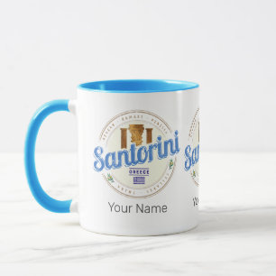 Caneca Grécia Santorini Vintage Ilha das Cíclades Egeu