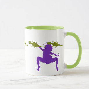 Caneca Green Lizards e Purple Dancing Kokopelli
