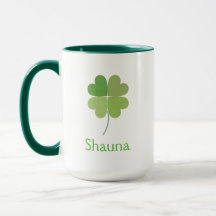 Green Shamrock - Bebendo personalizado irlandês Mu