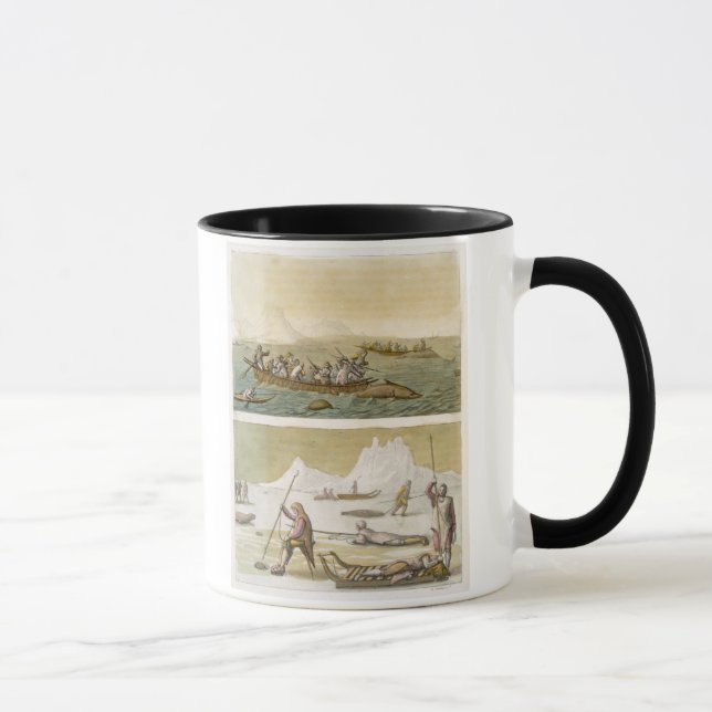 Caneca Greenland: Pesca da baleia e caça de selo, 'de L (Direita)