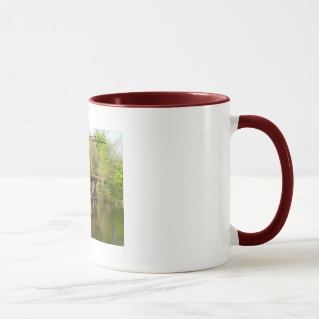 Caneca Greenville, Michigan Velho Train Trestle Mugs (Direita)