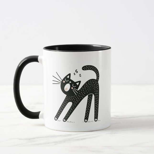 Caneca Grelha e estresse de Gato Negro Whimsso (Esquerda)