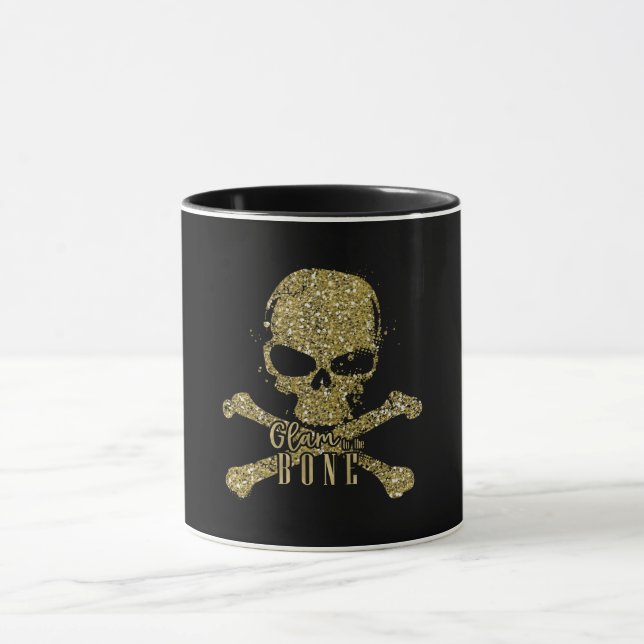 Caneca Grelha Preta para o Caveira Dourada Óssea (Centro)