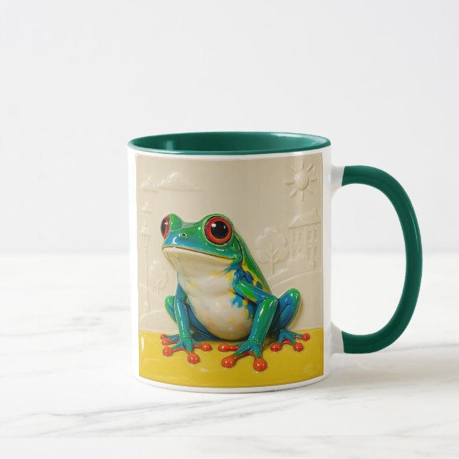 Caneca Grenouille artistique en céramique (Direita)