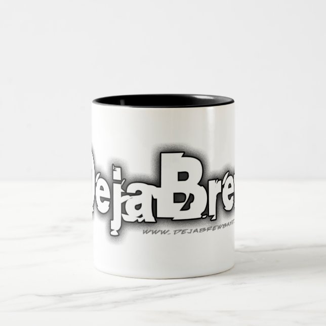 Caneca Greyscale do logotipo de DejaBrew (Centro)