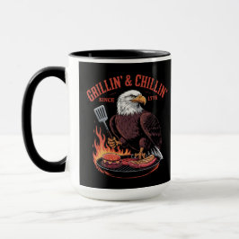 Caneca Grillin' & Chillin' Desde 1776 - Águia Patriótica