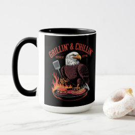 Caneca Grillin' & Chillin' Desde 1776 - Águia Patriótica