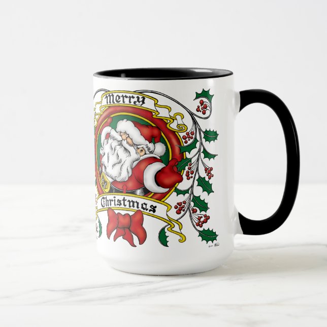 Caneca Grinalda do Natal de Papai Noel (Direita)