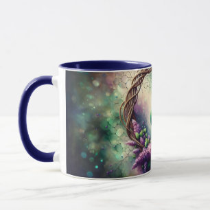 Caneca Grinalda Floral de Pavão Encantado
