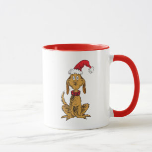 Caneca Grinch Clássico   Max - Chapéu de Papai Noel