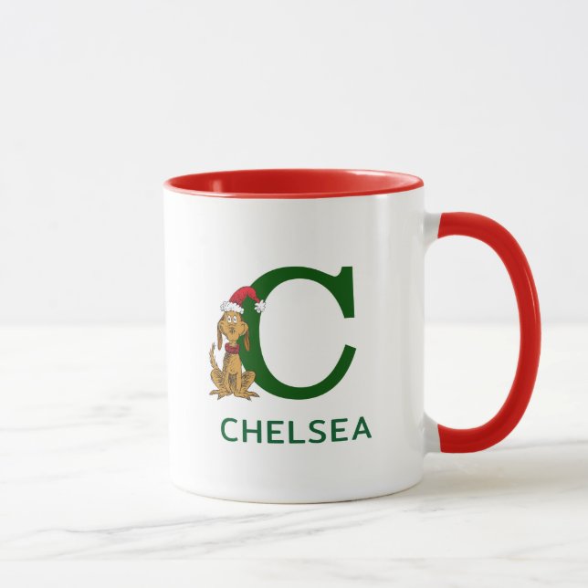 Caneca Grinch Clássico Max | Nome e Monograma C (Direita)
