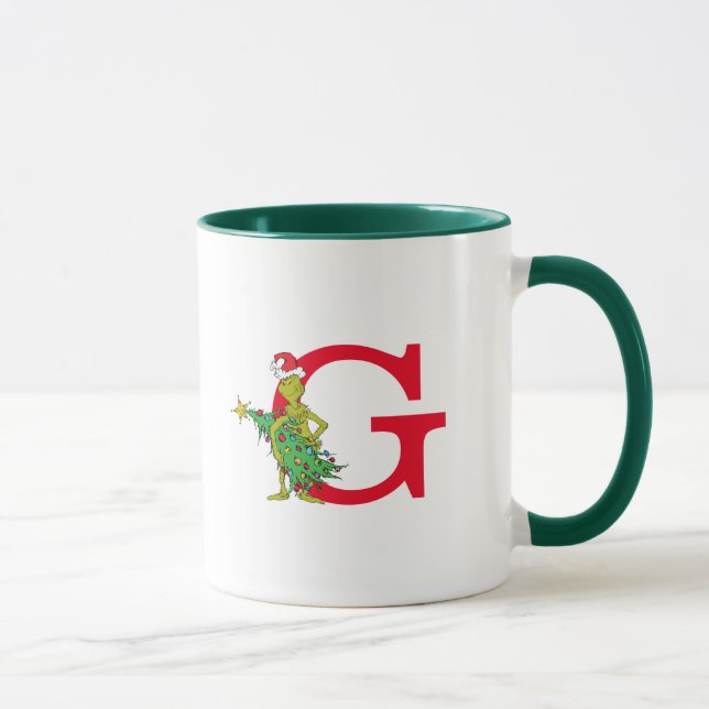 Caneca Grinch Clássico | Monograma Malvado G (Direita)
