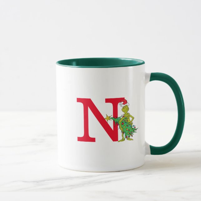 Caneca Grinch Clássico | Monograma Travesso (Direita)