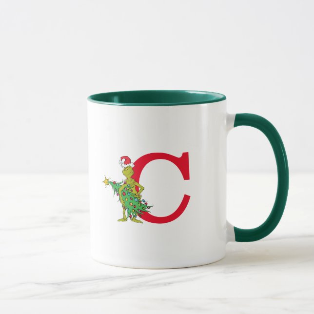 Caneca Grinch Clássico | Monograma Travesso C (Direita)