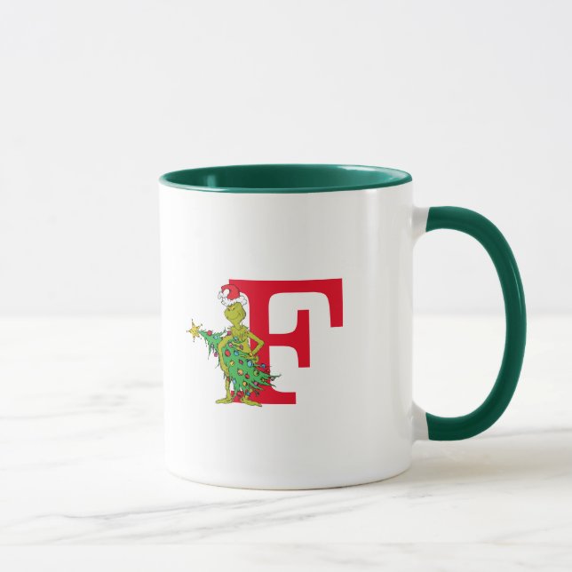 Caneca Grinch Clássico | Monograma Travesso F (Direita)