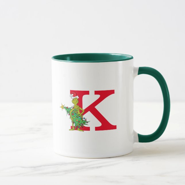 Caneca Grinch Clássico | Monograma Travesso K (Direita)